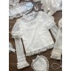 Miss Point Dream Lace Blouse with Extension Long Sleeves(Reservation/2 Colours/Full Payment Without Shipping)